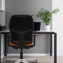 PIQUERAS Y CRESPO Silla de oficina Alfera Traslack malla negra Bali amarillo con base de aluminio
