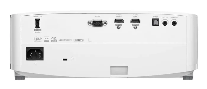 Optoma 4K400STx Proyector de Corto Alcance, 4000 Lúmenes ANSI, True UHD 4K (3840x2160), DLP, 3D, Compatible HDR y HLG, Blanco