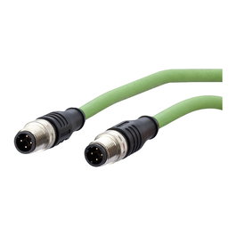 METZ CONNECT Cable de conexión M12 ST-M12 ST, 4-polig D-kodiert, 2 m, 142M1D11020