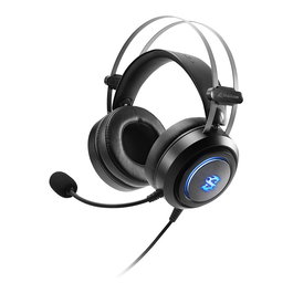 Sharkoon Skiller SGH30 Auriculares Gaming Stereo USB con Micrófono Boom, Diadema Circumaural Negro, Luz Multicolor, Cable 2.4 m