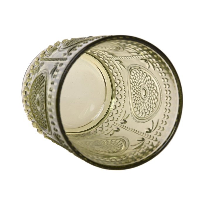 DKD Home Decor Vaso Colonial Verde Cristal 8.6 x 10 x 8.6 cm Set de 6 Piezas 310ml
