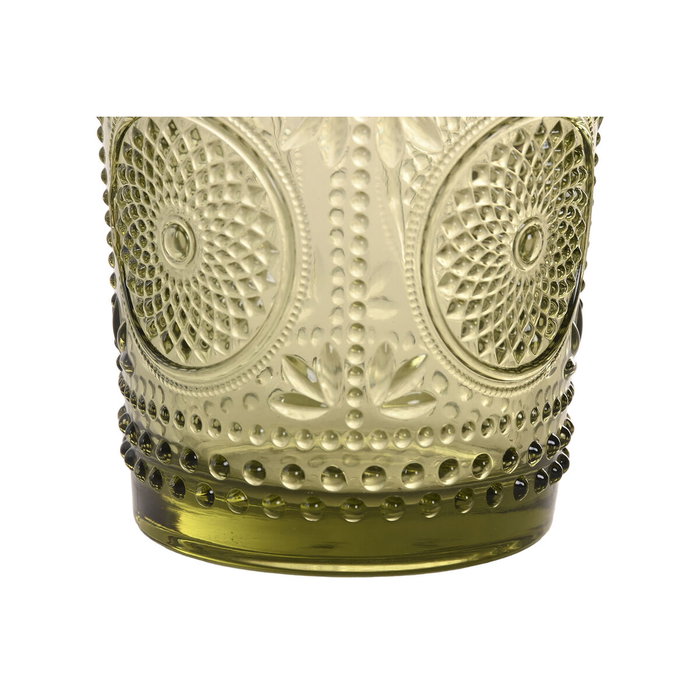 DKD Home Decor Vaso Colonial Verde Cristal 8.6 x 10 x 8.6 cm Set de 6 Piezas 310ml