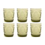 DKD Home Decor Vaso Colonial Verde Cristal 8.6 x 10 x 8.6 cm Set de 6 Piezas 310ml