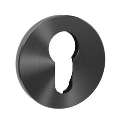 ARTICULOS INOXIDABLES IN.04.RPZ.05N Bocallave para Cilindro Yale - Acero Inoxidable AISI 304 Satinado Negro Ø50 Mm