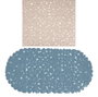 DKD Home Decor Surtido de 2 Alfombras de Baño PVC 53x53 cm, Beige y Gris