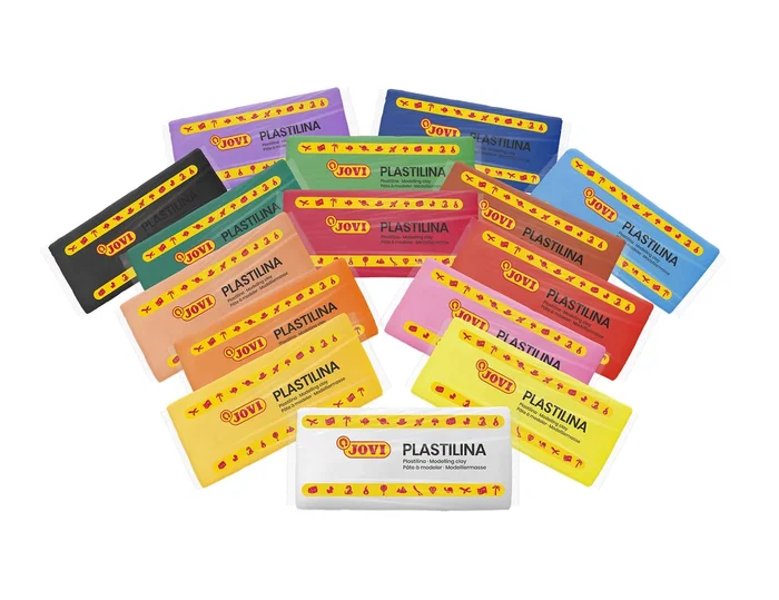 Jovi Plastilina 71S Caja Expositora de 15 Pastillas de 150g Colores Surtidos