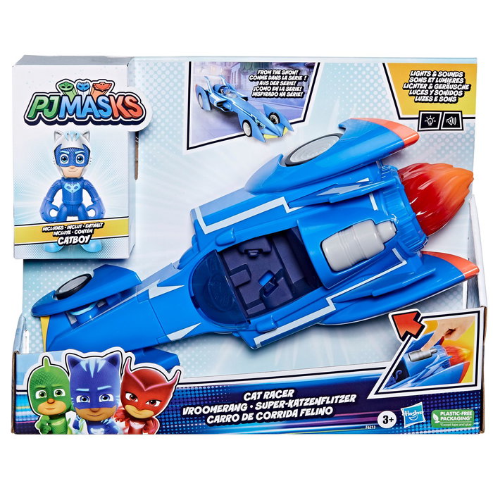 Hasbro Figura Gatomóvil Pj Masks Power de Gatuno con Luces y Sonidos para Niños