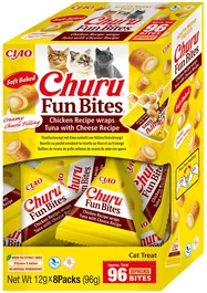Churu Fun Bites Pollo y Atún con Queso para Gatos 8x12 gr