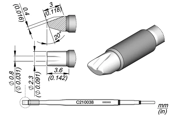 JBC TOOLS Pico especial para minisoldador