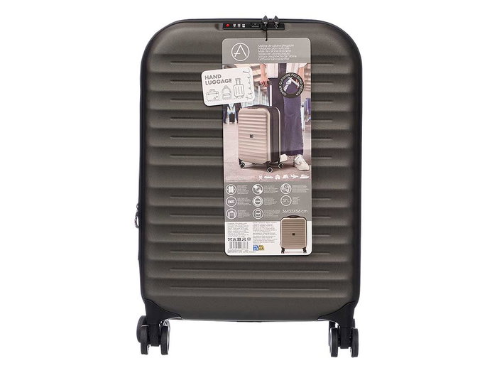 Arte Regal Maleta Plegable con Candado 37L, Antracita/Negro, ABS/PVC/Poliester, 4 Ruedas Dobles, Dimensiones Cerrada: 40 x 55.5 x 16 cm (Set de 3)