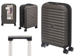 Arte Regal Maleta Plegable con Candado 37L, Antracita/Negro, ABS/PVC/Poliester, 4 Ruedas Dobles, Dimensiones Cerrada: 40 x 55.5 x 16 cm (Set de 3)