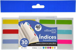 FRAGA IMPORT, S.L. Bolsa de 30 índices autoadhesivos 40mm surtidos