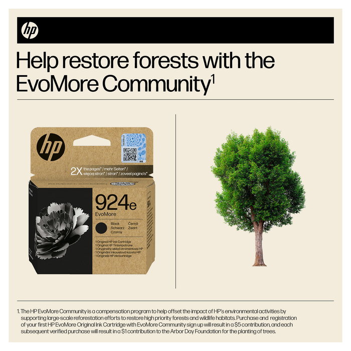 HP Cartucho de Tinta Original EvoMore 924e Negro, Alto Rendimiento (XL), 1000 páginas