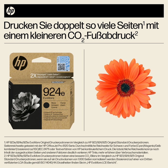 HP 924e EvoMore Cartucho de Tinta Negro XL