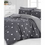 Aucune Juego de Cama Gris con Funda Nórdica y 2 Fundas de Almohada