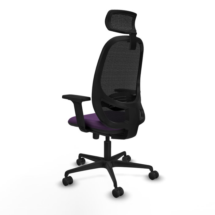 PIQUERAS Y CRESPO Silla de oficina Cilanco con Mecanismo Sincro, Morado y Negro