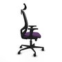 PIQUERAS Y CRESPO Silla de oficina Cilanco con Mecanismo Sincro, Morado y Negro