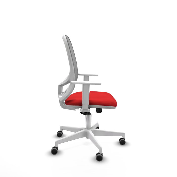 PIQUERAS Y CRESPO Silla de oficina Cilanco con mecanismo Sincro, Rojo y Gris