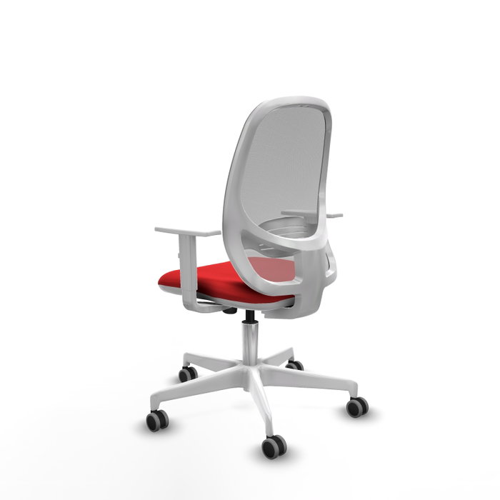 PIQUERAS Y CRESPO Silla de oficina Cilanco con mecanismo Sincro, Rojo y Gris