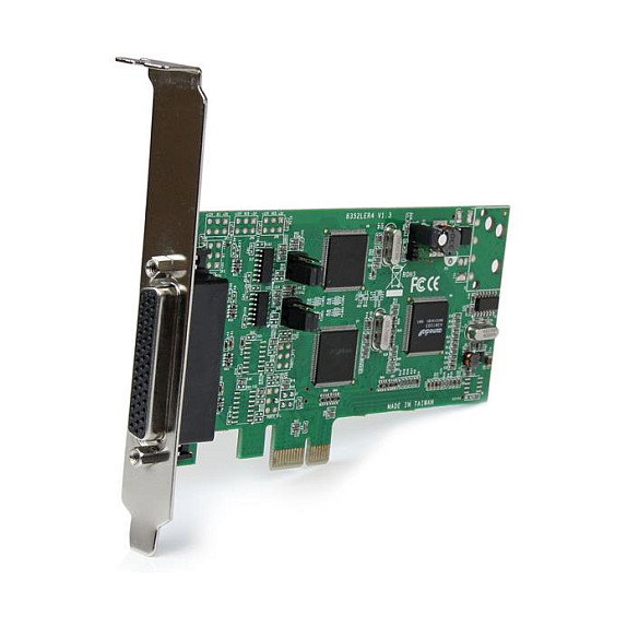 StarTech Adaptador de Tarjeta PCI Express (PCIe) de 4 Puertos Serie Serial Combo RS232 / RS485 / RS422 para Windows, Linux - SB16C1052PCI
