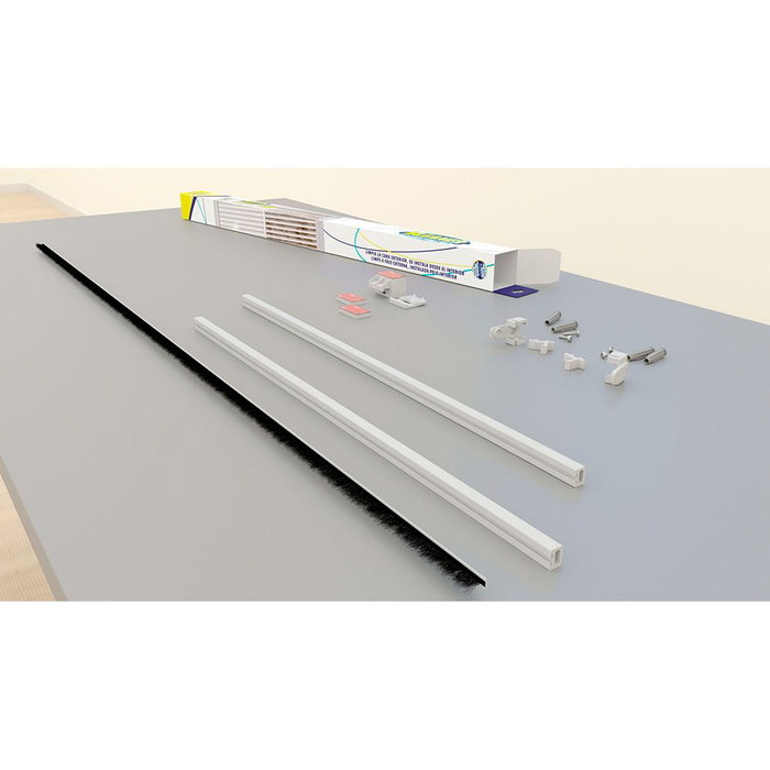 Bleaner Kit Limpieza Persianas Ventanas Marco Embutido Exterior Instalación Interior Compatible Manual Motorizado 2 Barras 75cm Cepillo 150cm
