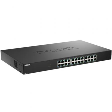 D-Link DMS-1024/E Conmutador 24 Puertos Gigabit Unmanaged 2.5G, Capacidad 120 Gbps, QoS, Energía Eficiente, Diseño para Rack