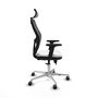 PIQUERAS Y CRESPO Silla de oficina Jorquera con mecanismo Sincro/Traslack, Blanco y Negro