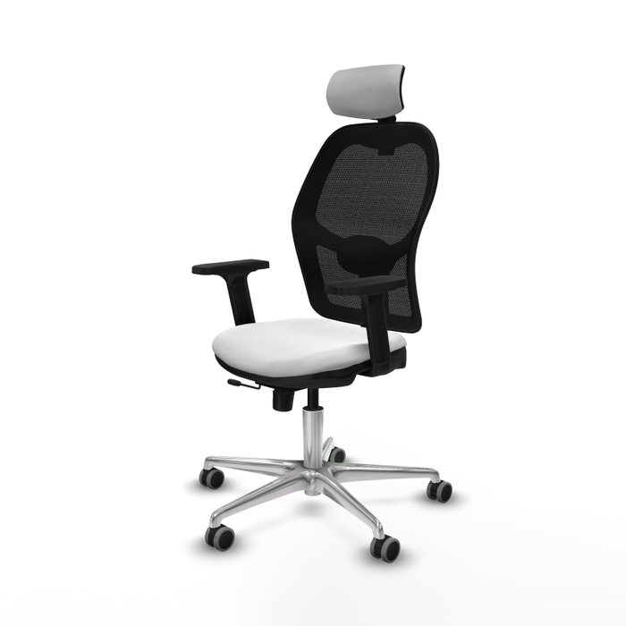 PIQUERAS Y CRESPO Silla de oficina Jorquera con mecanismo Sincro/Traslack, Blanco y Negro PIQUERAS Y CRESPO Silla de oficina Jorquera con mecanismo Sincro/Traslack, Blanco y Negro