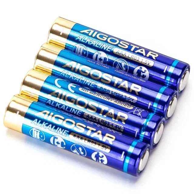 Aigostar Pilas Alcalinas LR03 (AAA) 1.5V, 4 unidades