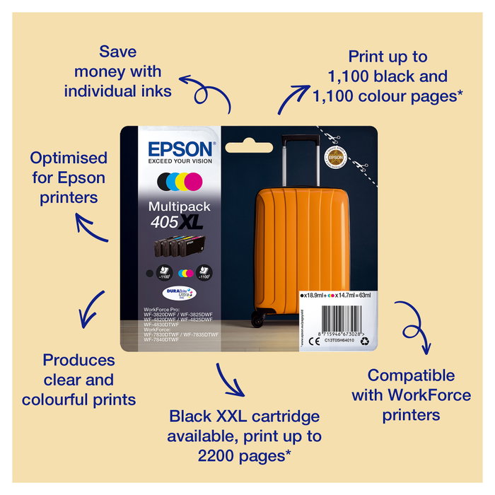 Epson Multipack 405 DURABrite Ultra 4 Colores