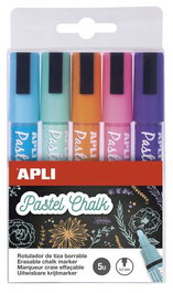 Marcador Pizarra Apli Chalk Conico 5.5 Mm Surtido Pastel Blister De 5