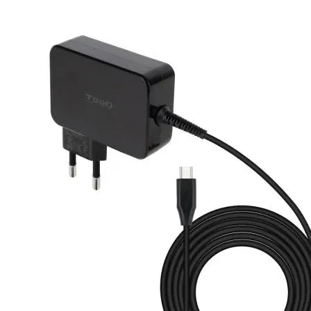 TooQ Cargador Portátil GaN 90W TQLC-USBCGAN90PD - USB-C PD, Automático 5-20V, Compatible con Mac, Cable 1.8m, Certificaciones CE/FCC/RoHS TooQ Cargador Portátil GaN 90W TQLC-USBCGAN90PD - USB-C PD, Automático 5-20V, Compatible con Mac, Cable 1.8m, Certificaciones CE/FCC/RoHS