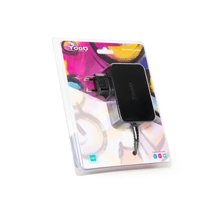 Tooq Cargador de Portátil GaN USB-C PD 3.0 90W Negro