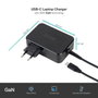 TOOQ Cargador de Portátil GaN 90W USB-C PD 3.0 Negro