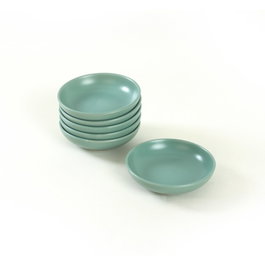 Hermia CEYIZSETSOSLKHALK13AYESIL6 Juego de Salseras de Cerámica, 13 cm, 6 Piezas, Verde