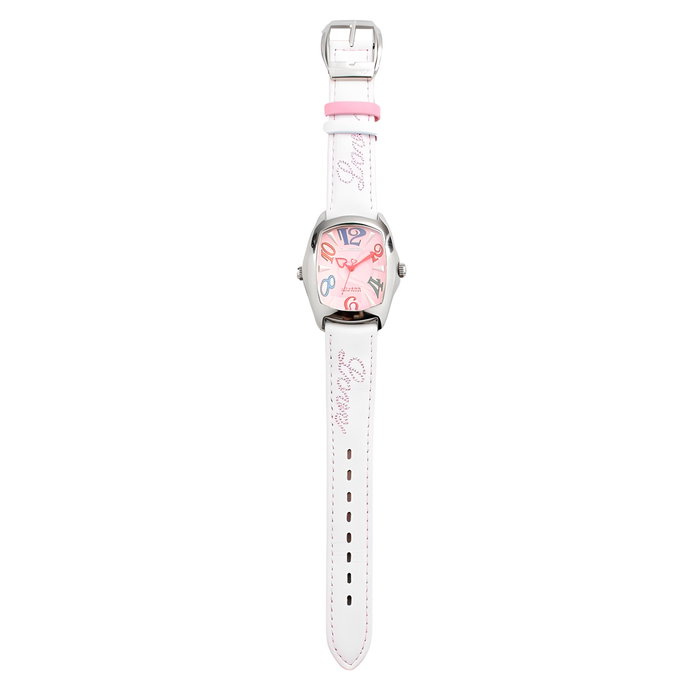 Chronotech Reloj CT7696L-16 con correa de piel rosa y esfera roja Chronotech Reloj CT7696L-16 con correa de piel rosa y esfera roja