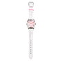 Chronotech Reloj CT7696L-16 con correa de piel rosa y esfera roja