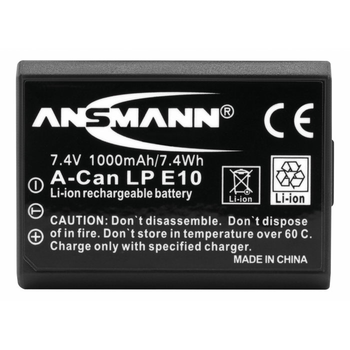 Ansmann A-Can LP-E10 Batería recargable de iones de litio Ansmann A-Can LP-E10 Batería recargable de iones de litio