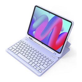 Inateck Teclado Bluetooth para iPad 11"/10.9", iPad Air 4/5/6/7 Gen, iPad Pro 11" 1/2/3/4 Gen, iPad 10/11 Gen, Color Púrpura, Layout QWERTZ, Con Touchpad, KB04002