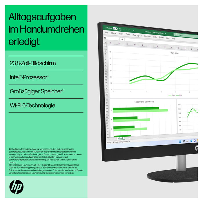 HP PC All-in-One Táctil 23,8" 24-cr0241ng con Intel Core i3 N300, 8GB RAM, 512GB SSD, Windows 11 Home