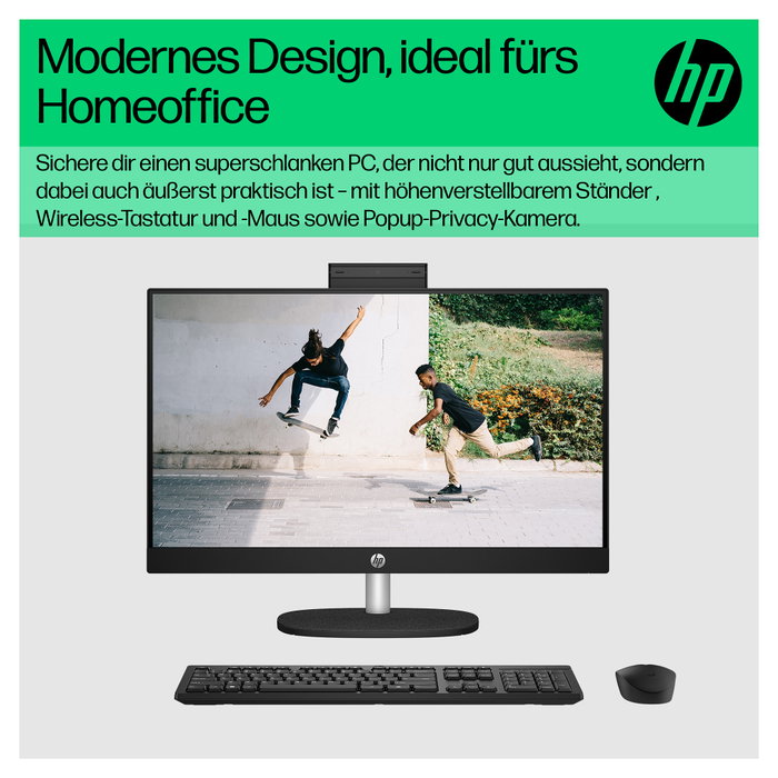 HP PC All-in-One Táctil 23,8" 24-cr0241ng con Intel Core i3 N300, 8GB RAM, 512GB SSD, Windows 11 Home