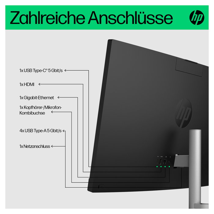 HP PC All-in-One Táctil 23,8" 24-cr0241ng con Intel Core i3 N300, 8GB RAM, 512GB SSD, Windows 11 Home
