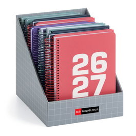 Agenda Escolar (2026-27) Miquelrius School Basic Espiral Tapa Extra Plus 4º 150X213 Surtido Expositor De 12