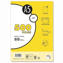 Pacsa Papel Extra A5 80 gr Liso Blanco 500 Hojas
