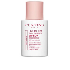 Clarins UV Plus Skin Barrier Protector Solar Facial SPF50+ 30 ml - Multiprotección UVA/UVB y Anticontaminación