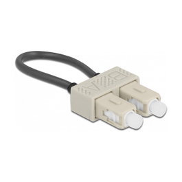 DeLOCK Adaptador de loopback de fibra óptica SC/OM2 Multimode beige y naranja