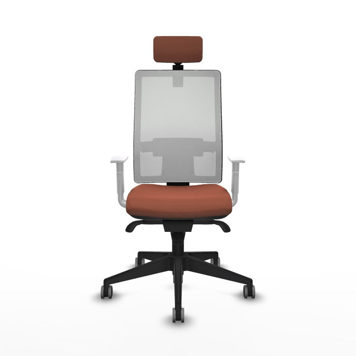 PIQUERAS Y CRESPO Silla de oficina Horna con mecanismo Sincro, Marrón y Blanco PIQUERAS Y CRESPO Silla de oficina Horna con mecanismo Sincro, Marrón y Blanco