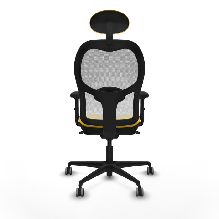 PIQUERAS Y CRESPO Silla de oficina Jorquera con mecanismo Sincro, Amarillo y Blanco PIQUERAS Y CRESPO Silla de oficina Jorquera con mecanismo Sincro, Amarillo y Blanco