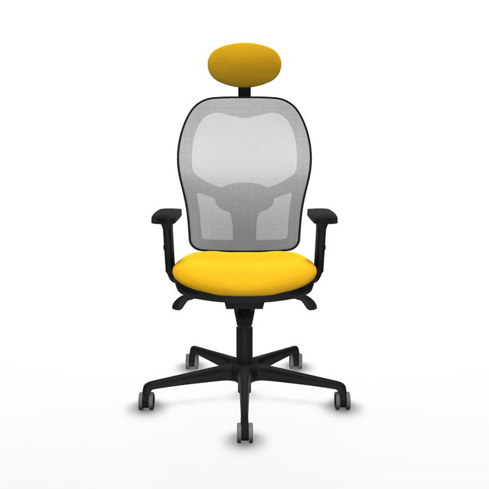 PIQUERAS Y CRESPO Silla de oficina Jorquera con mecanismo Sincro, Amarillo y Blanco PIQUERAS Y CRESPO Silla de oficina Jorquera con mecanismo Sincro, Amarillo y Blanco