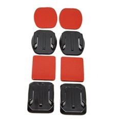 Phoenix Technologies PHGP Series - Pack de 4 Soportes Adhesivos Curvos y Planos 3M VHB para Cámaras GoPro Hero y Deportivas